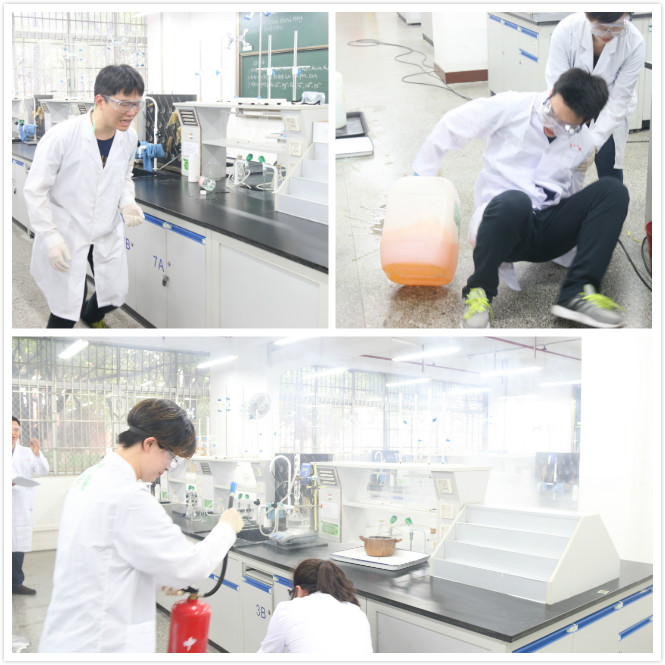 永利集团3044noc登录入口化学实验室安全突发事件应急处置演练在我院举行