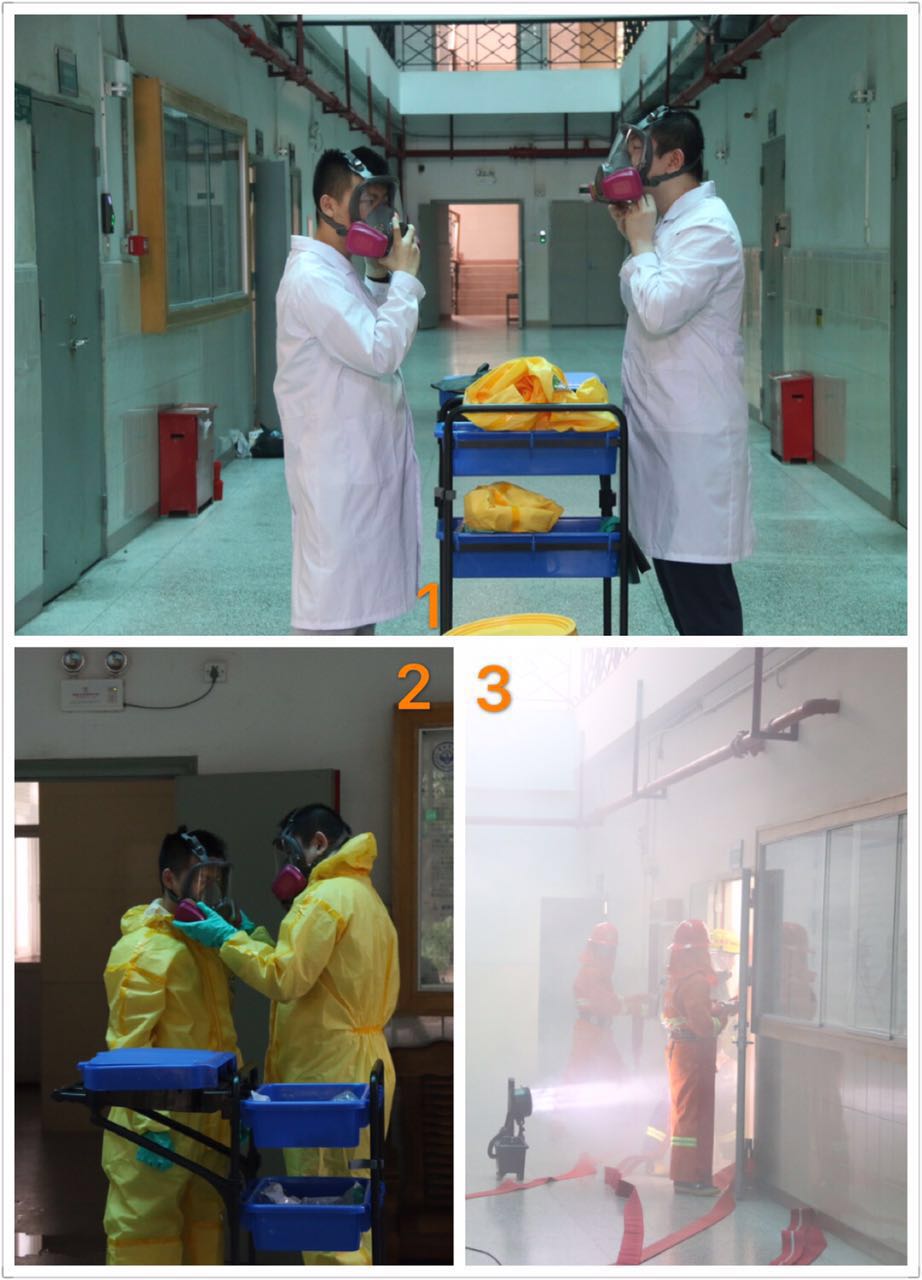 永利集团3044noc登录入口化学实验室安全突发事件应急处置演练在我院举行