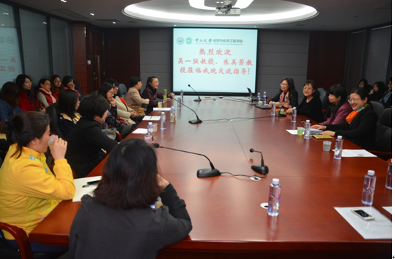 东华大学朱美芳教授、北京化工大学吴一弦教授来院访问交流
